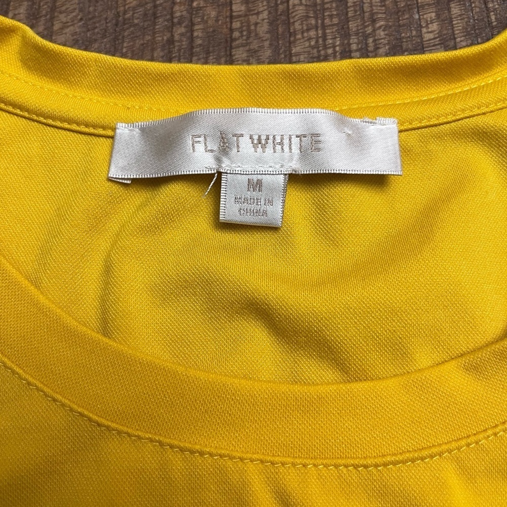 NWOT Anthropologie Yellow Ruffle Sleeve Blouse - Picture 7 of 9